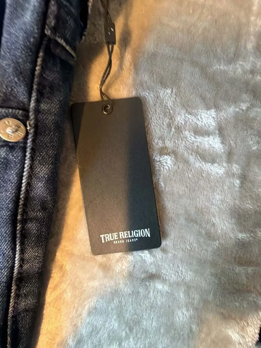 True Religion Ricky Big T Flap Straight Jeans Dark Shivering Wash Size 36